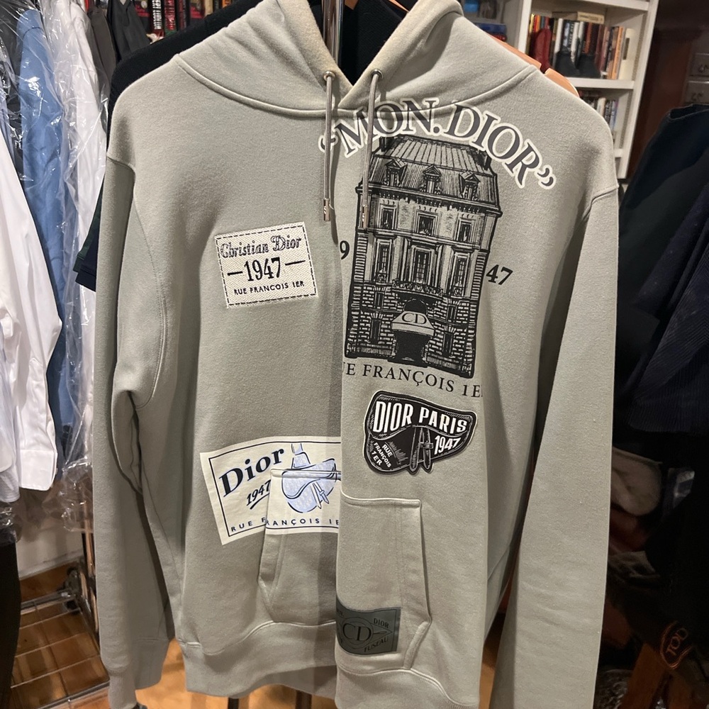 Dior Men's Gray Hoodie